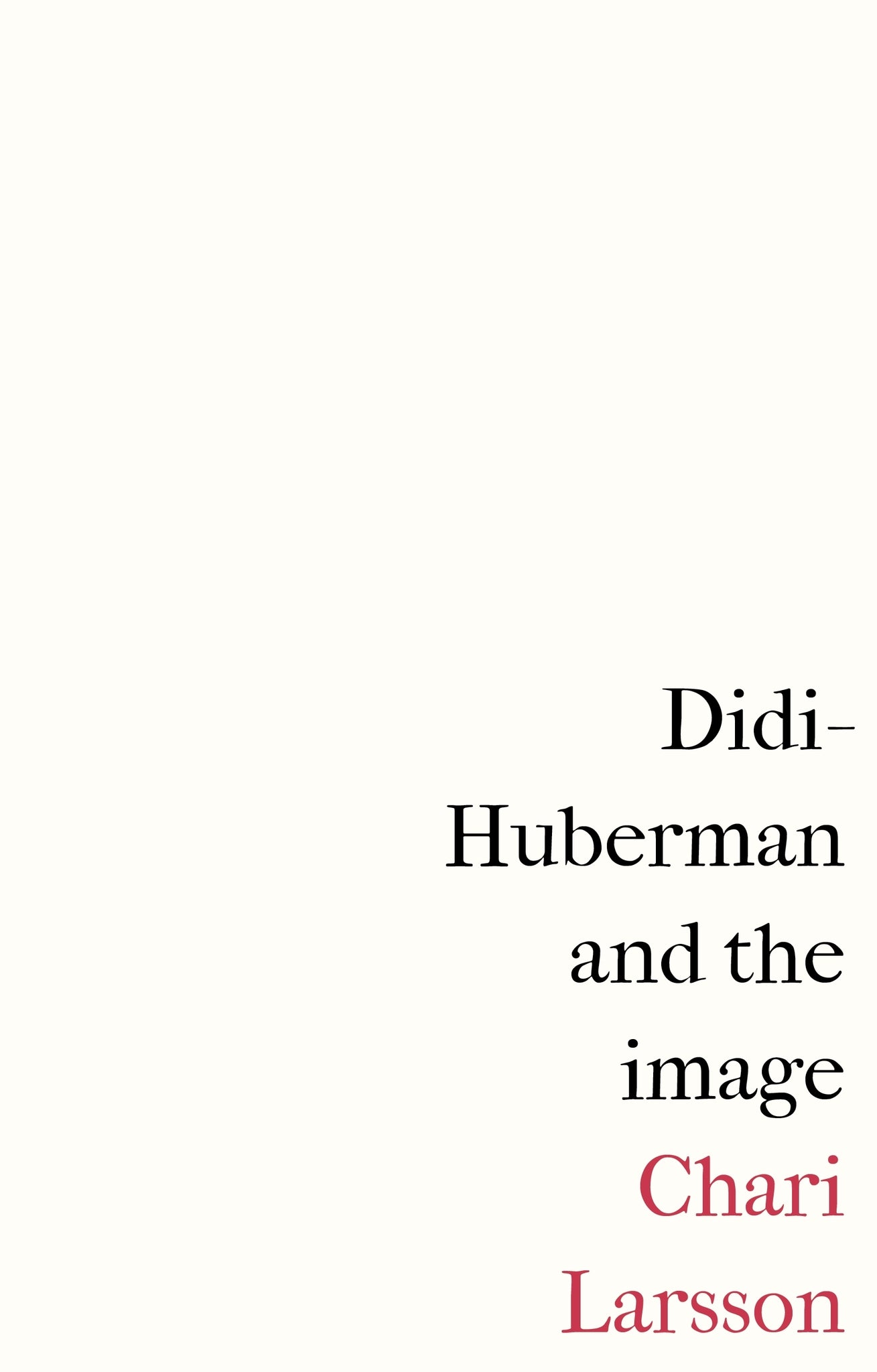 Cover image for Didi-Huberman and the image ISBN 9781526167101